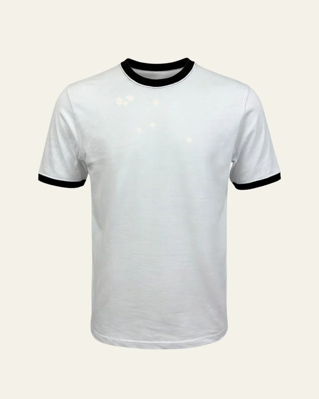 Мъжка Premium тениска White Black Ringer – 100% Премиум Памук